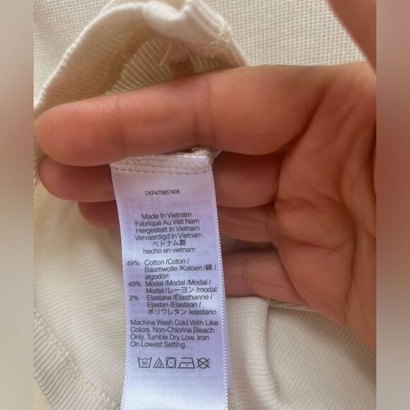 Madewell ivory ribbed turtleneck, long sleeves, size XS - Picture 7 of 7